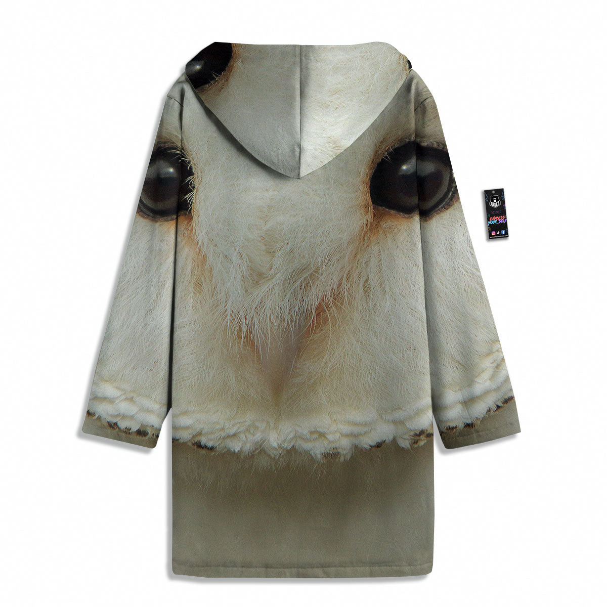 Barn Owl Print Men's Windbreaker Jacket-grizzshop