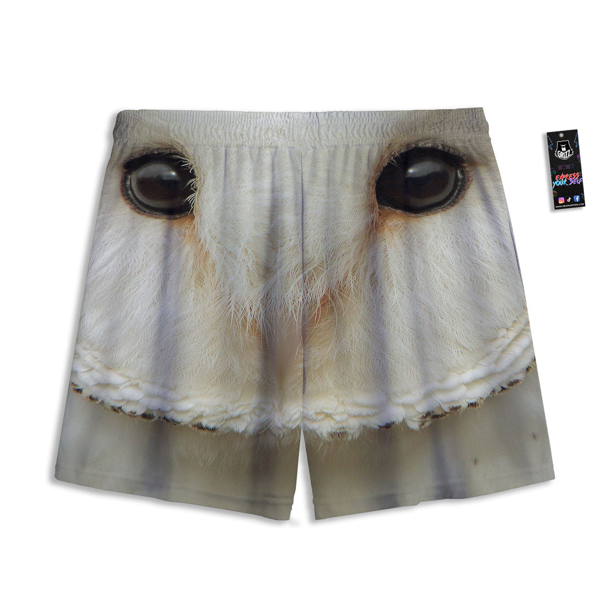 Cabbage Leaf Green Print Mesh Shorts