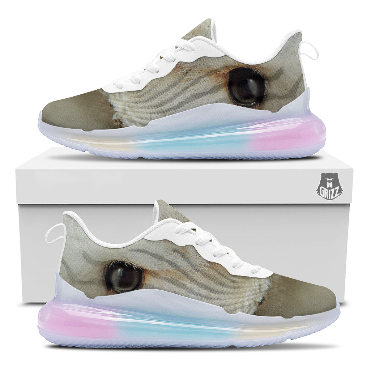 Barn Owl Print Running Sneakers-grizzshop