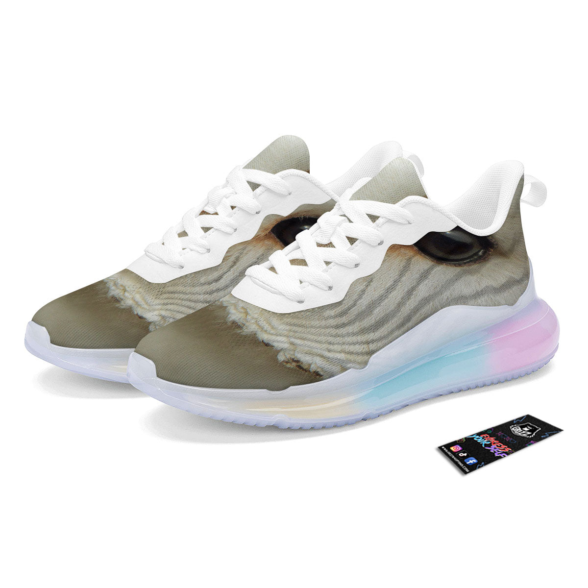 Barn Owl Print Running Sneakers-grizzshop