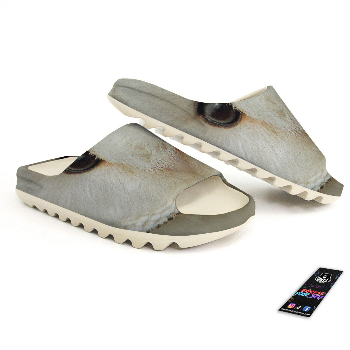 Barn Owl Print Sandals-grizzshop