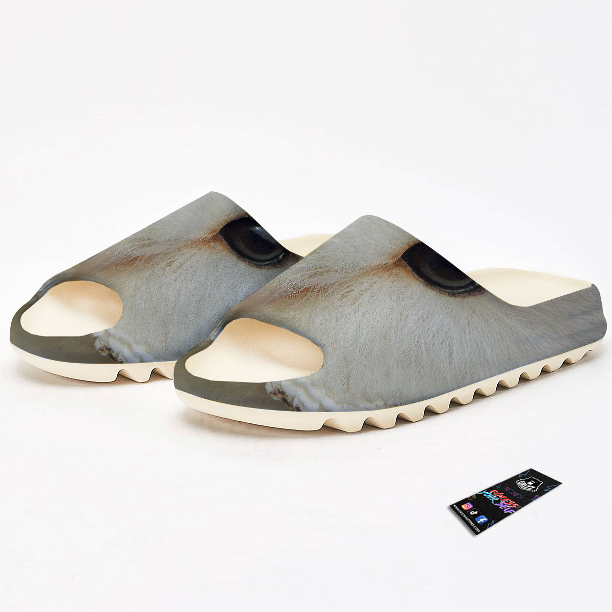Barn Owl Print Sandals-grizzshop