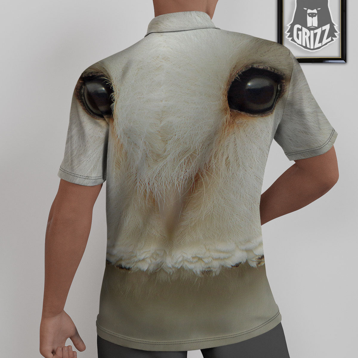 Barn Owl Print Untucked Shirts-grizzshop