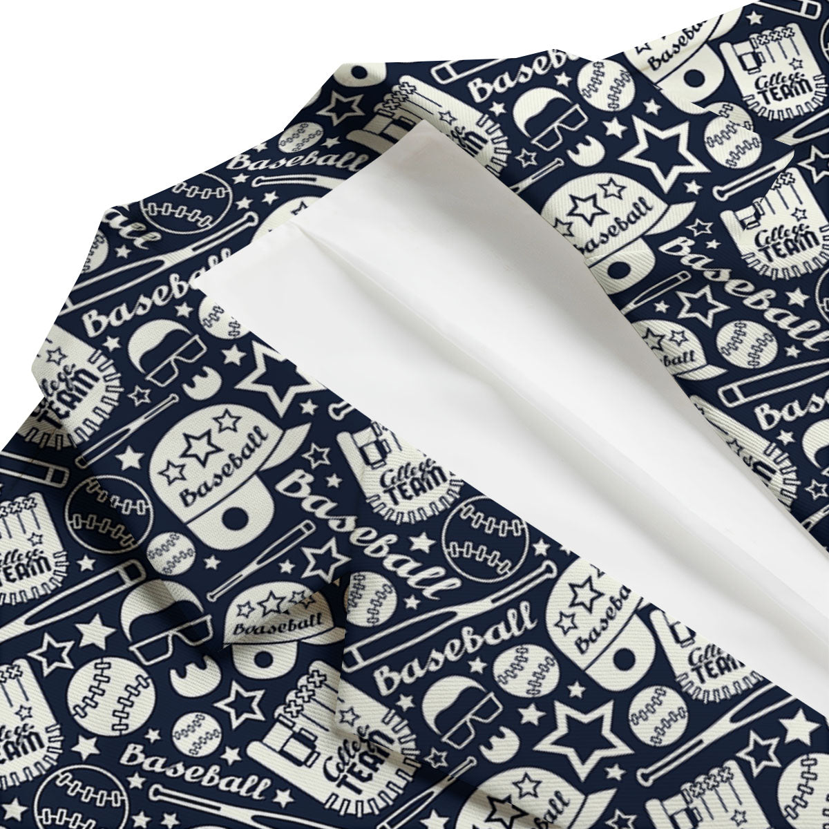Baseball Black Print Pattern Men's Blazer-grizzshop