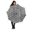 Baseball Black Striped Print Pattern Umbrella-grizzshop