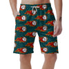 Baseball Fire Pattern Print Men's Shorts-grizzshop