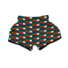 Baseball Fire Pattern Print Muay Thai Boxing Shorts-grizzshop