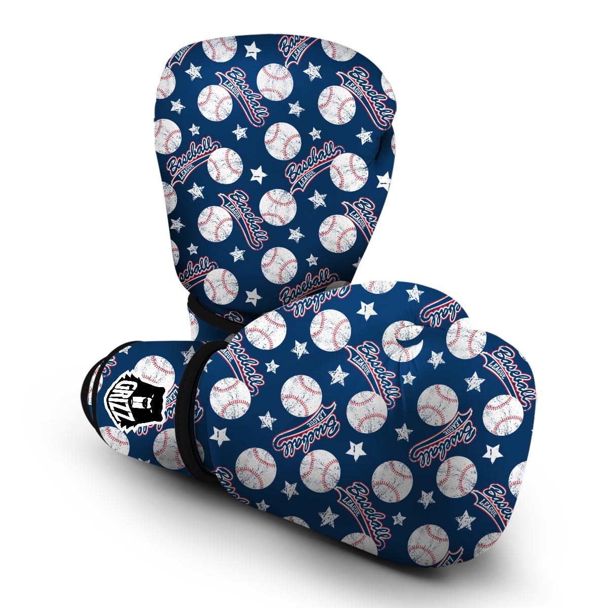 Baseball League Print Pattern Boxing Gloves-grizzshop