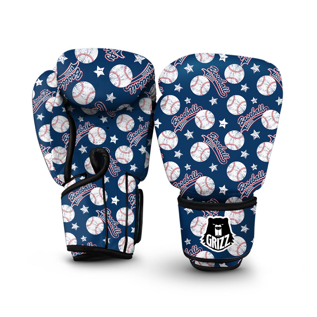 Baseball League Print Pattern Boxing Gloves-grizzshop