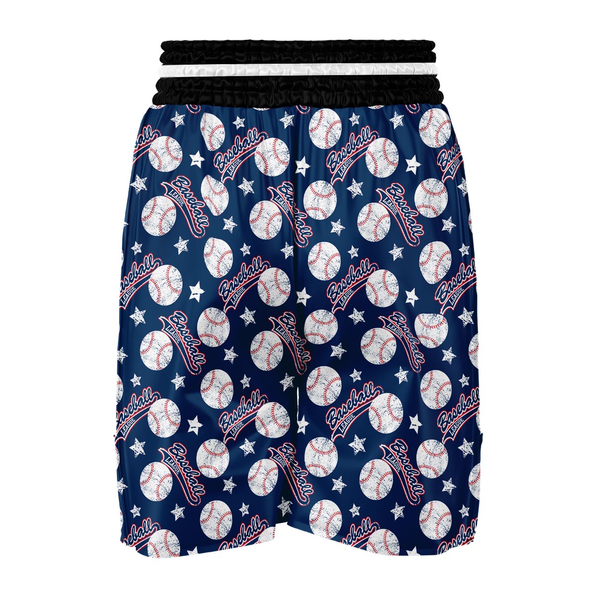 Baseball League Print Pattern Boxing Shorts-grizzshop