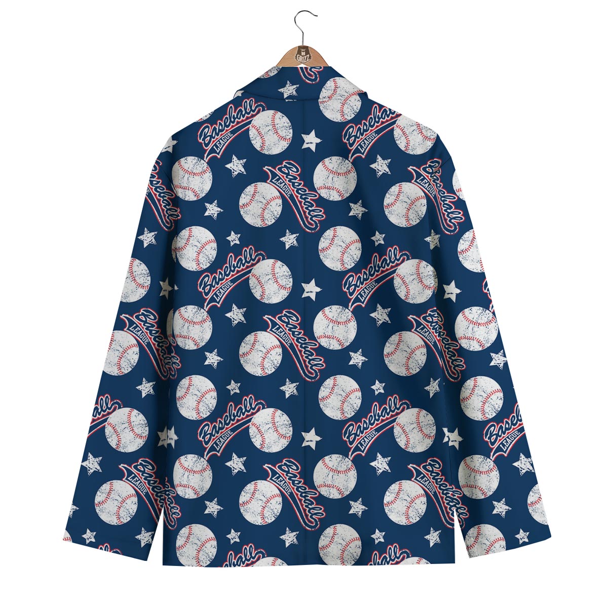 Baseball League Print Pattern Men's Blazer-grizzshop