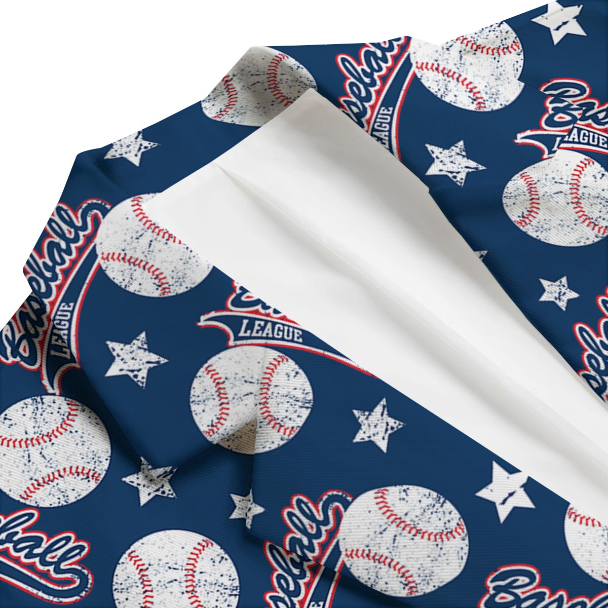 Baseball League Print Pattern Men's Blazer-grizzshop
