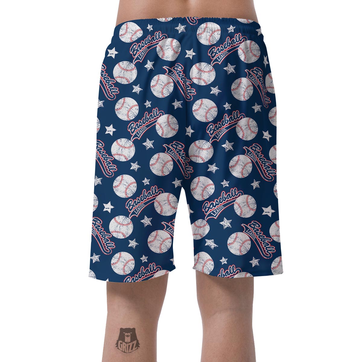 Baseball League Print Pattern Men's Shorts-grizzshop