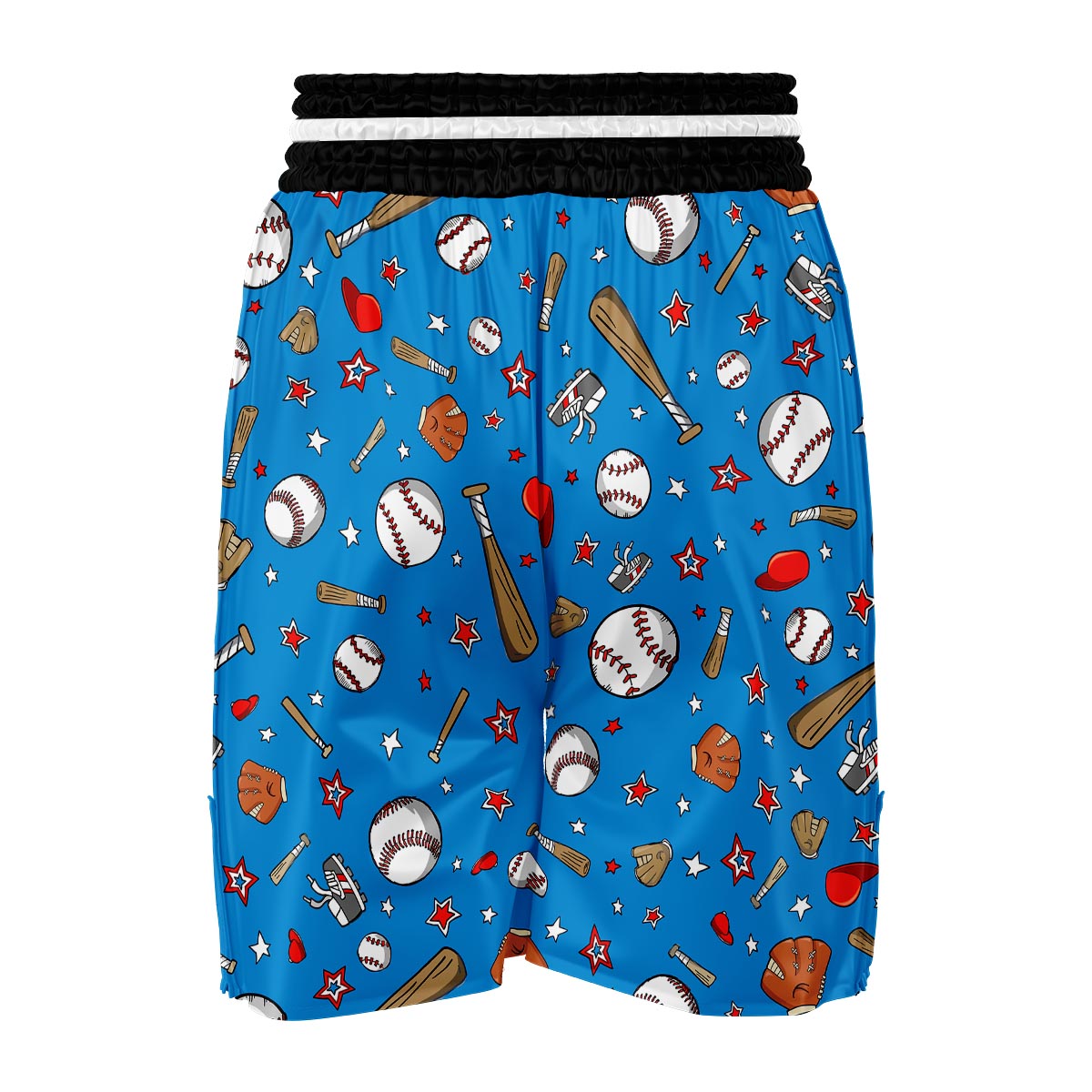 Baseball Pattern Print Boxing Shorts-grizzshop