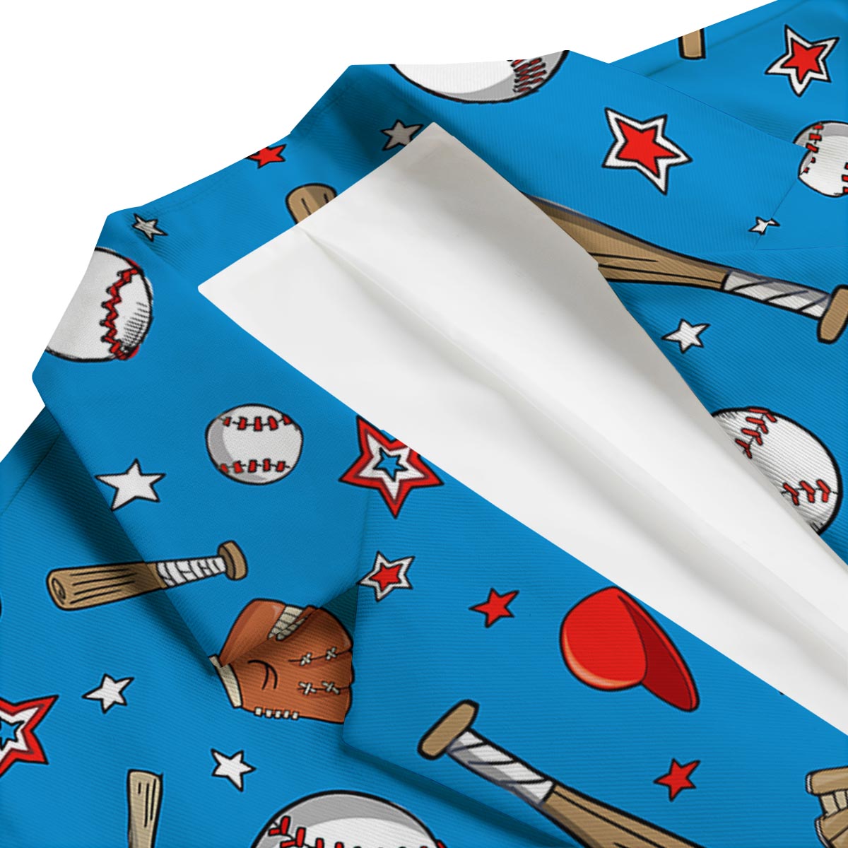 Baseball Pattern Print Men's Blazer-grizzshop