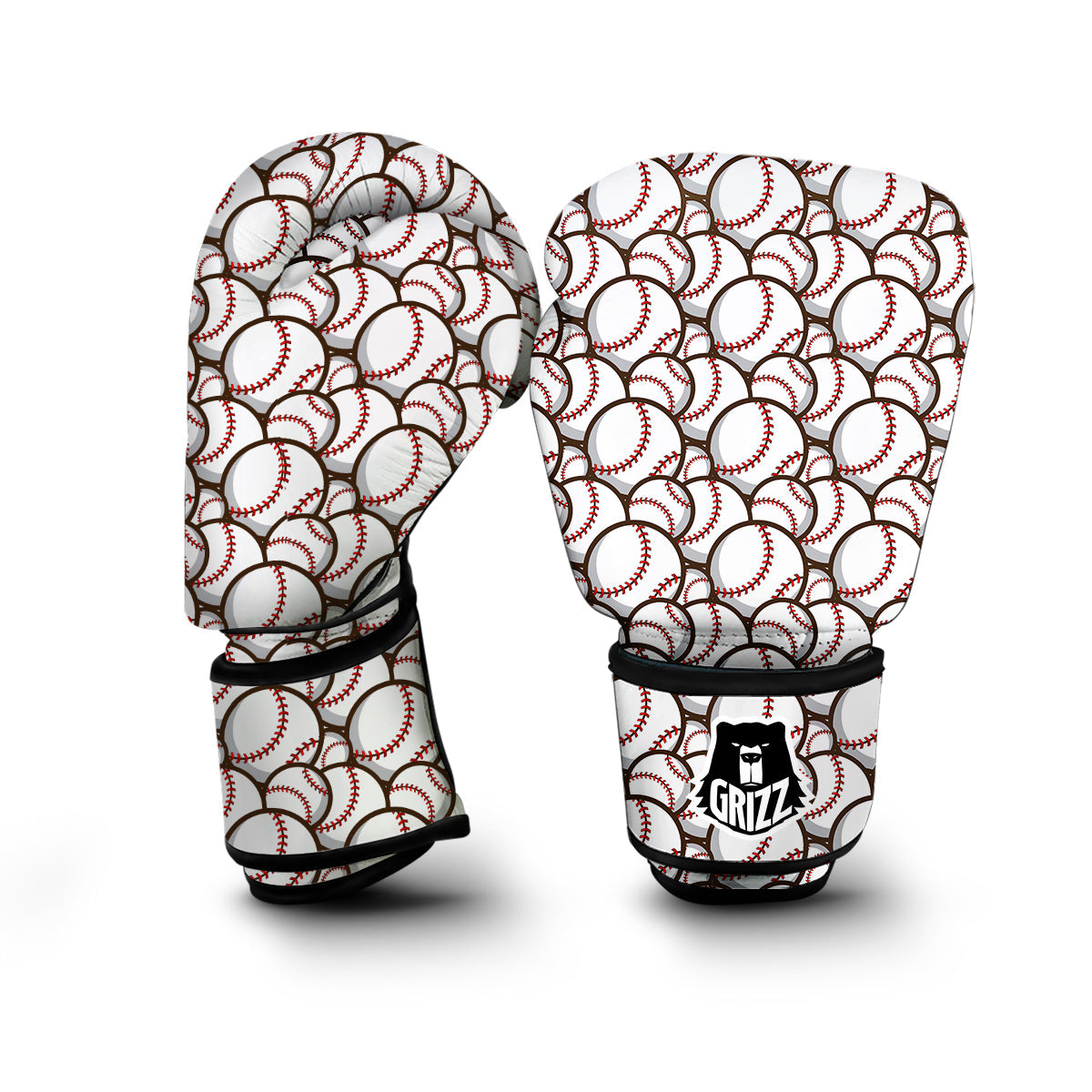 Baseball Print Pattern Boxing Gloves-grizzshop