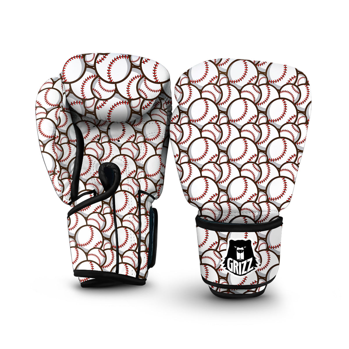 Baseball Print Pattern Boxing Gloves-grizzshop