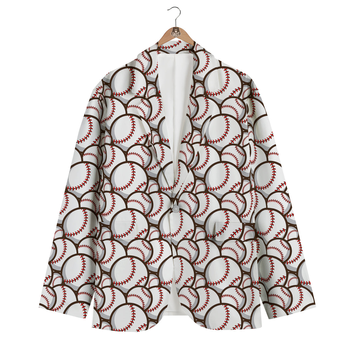 Baseball Print Pattern Men's Blazer-grizzshop