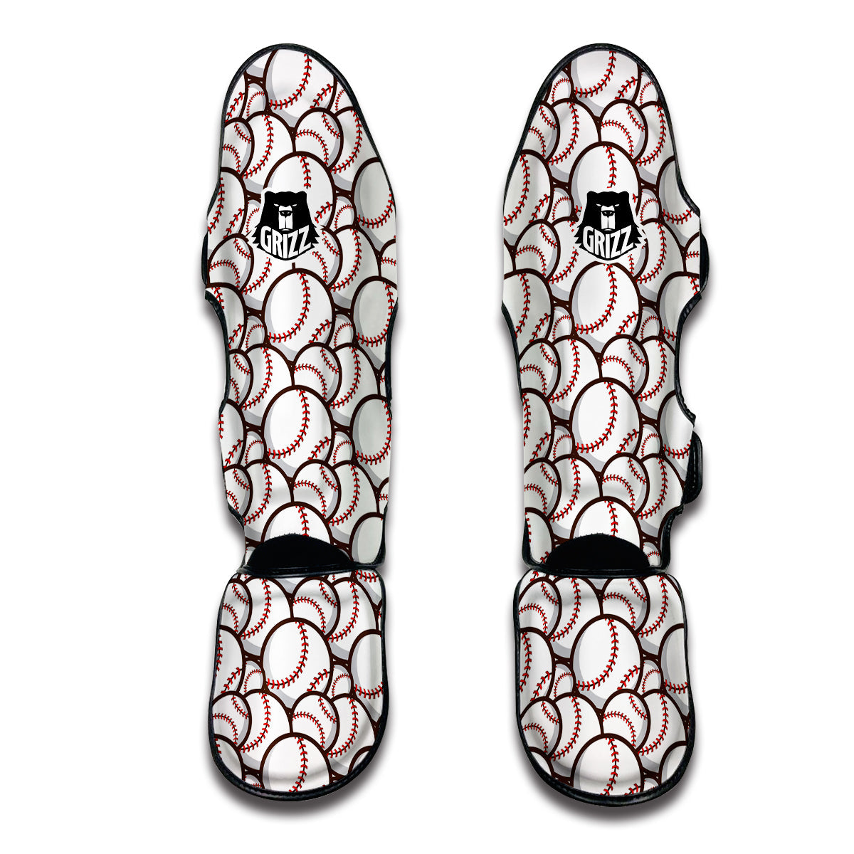 Baseball Print Pattern Muay Thai Shin Guards-grizzshop