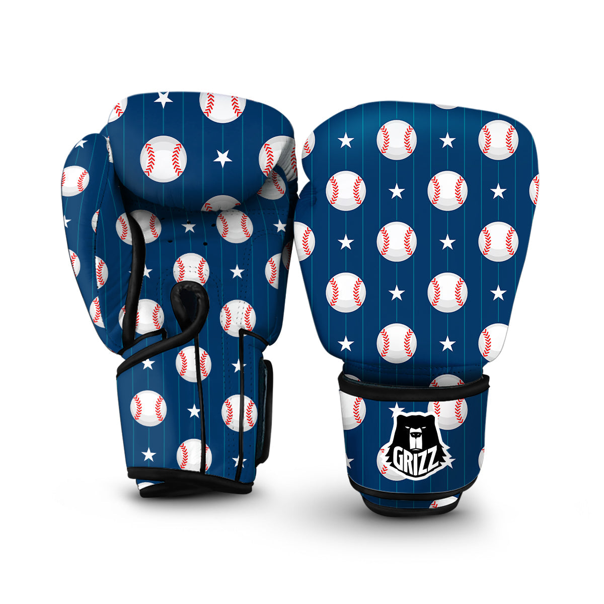 Baseball Star Pattern Print Boxing Gloves-grizzshop