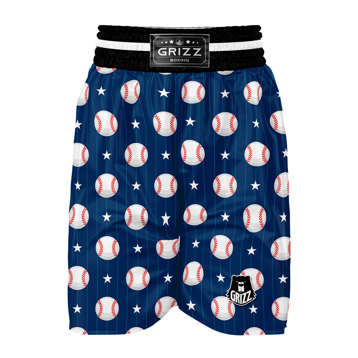 Baseball Star Pattern Print Boxing Shorts-grizzshop