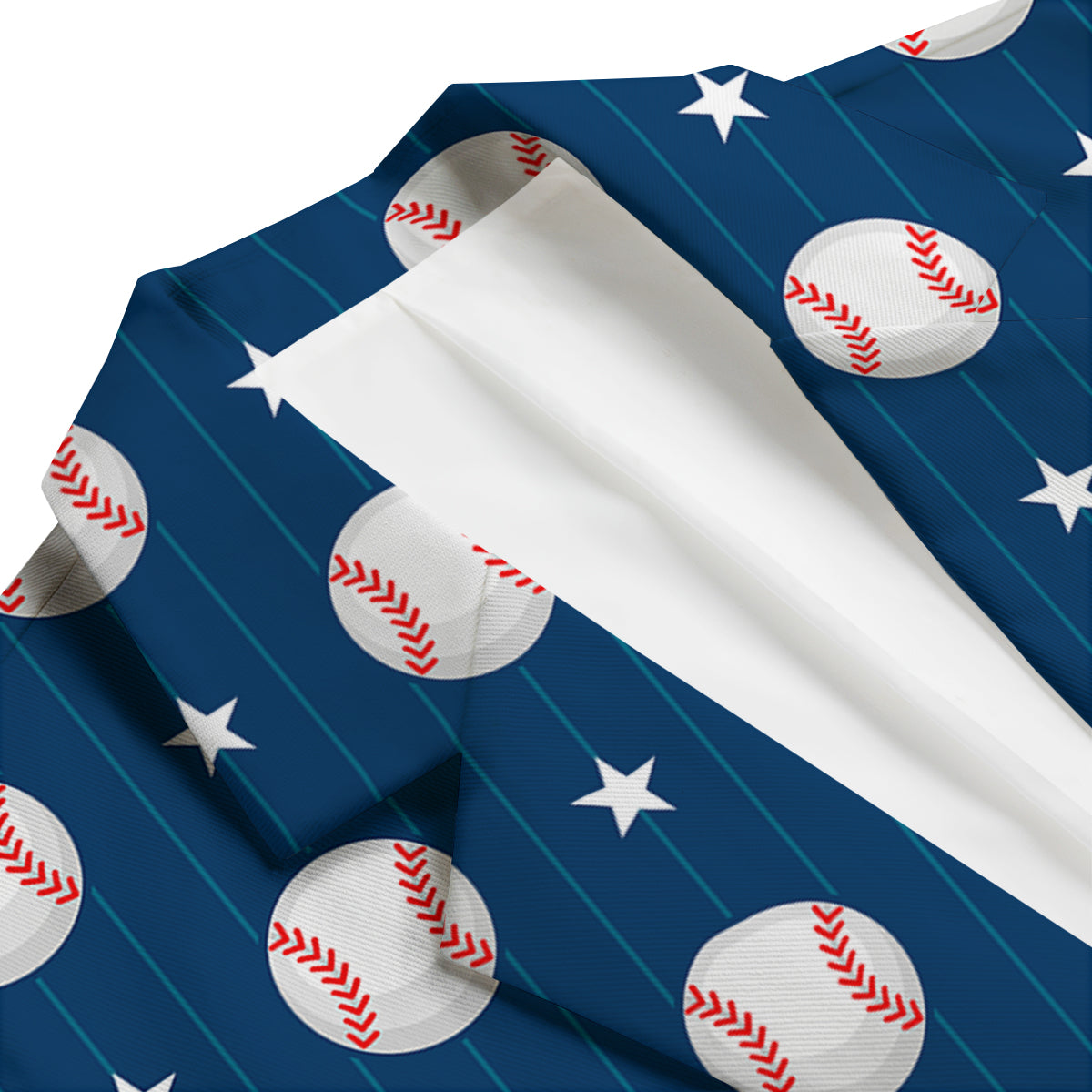 Baseball Star Pattern Print Men's Blazer-grizzshop