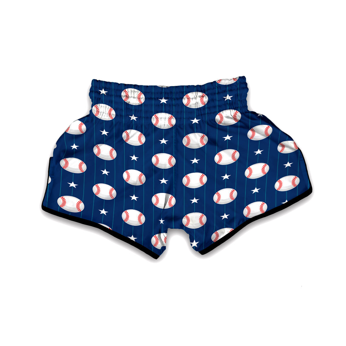 Baseball Star Pattern Print Muay Thai Boxing Shorts-grizzshop