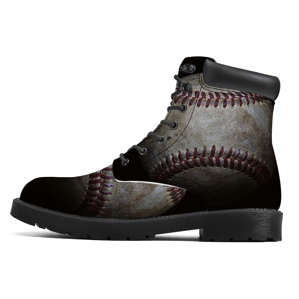 Baseballs Grunge Print Boots-grizzshop
