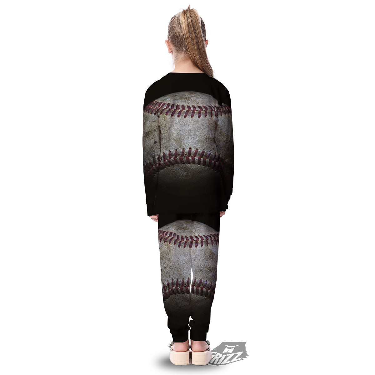 Baseballs Grunge Print Kid's Pajamas-grizzshop