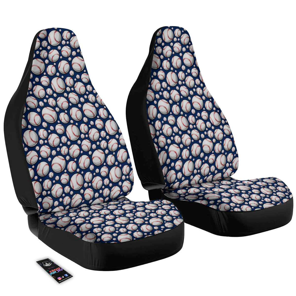 Baseballs Print Pattern Car Seat Covers-grizzshop
