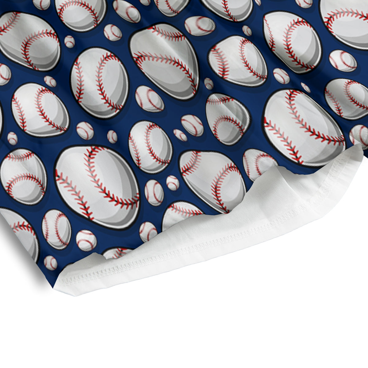 Baseballs Print Pattern Men's Athletic Shorts