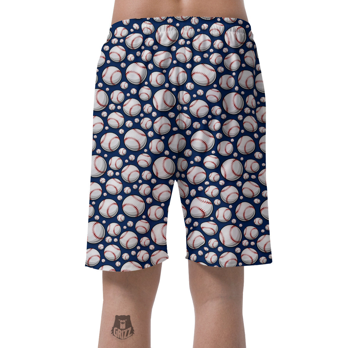 Baseballs Print Pattern Men's Shorts-grizzshop