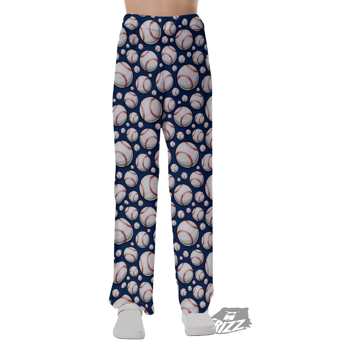 Baseballs Print Pattern Pajama Pants-grizzshop