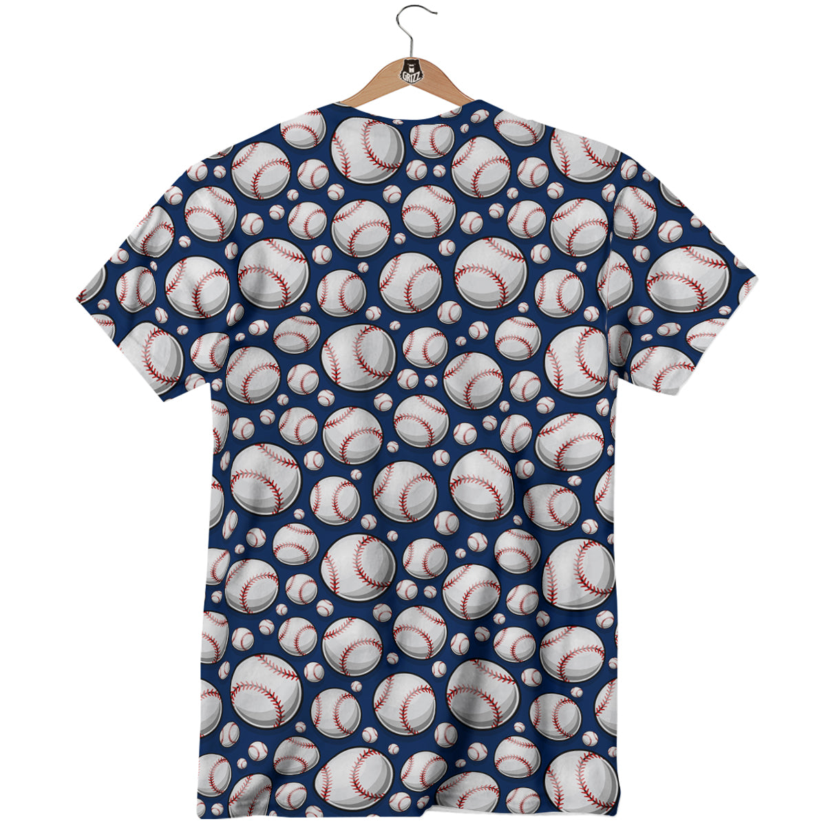 Baseballs Print Pattern T-Shirt-grizzshop