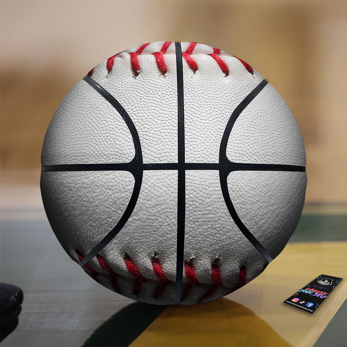 Baseballs Texture Print Basketball-grizzshop