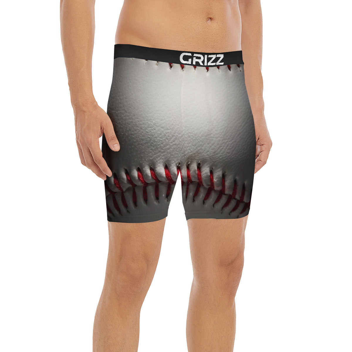 Baseballs Texture Print Boxer Briefs-grizzshop