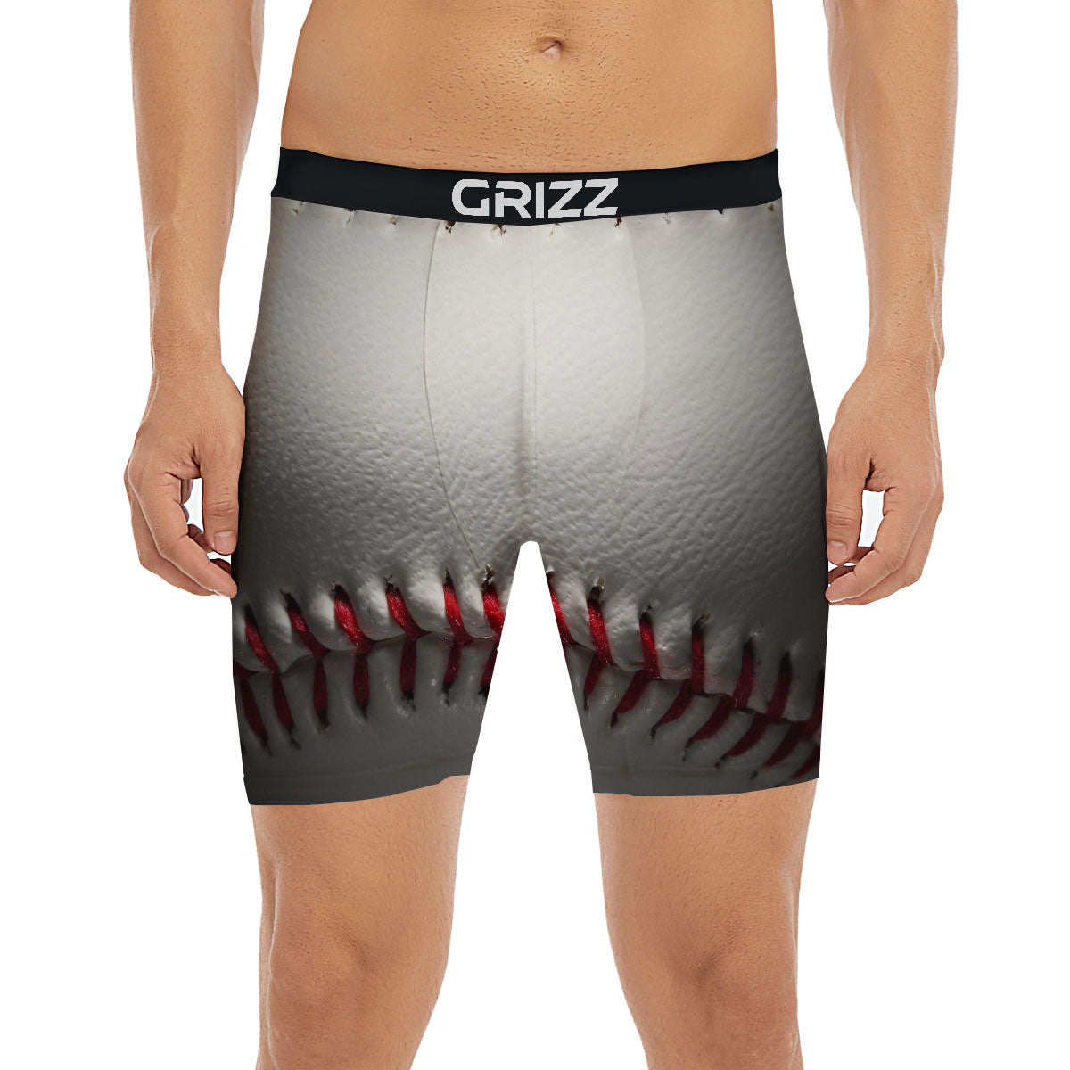Baseballs Texture Print Boxer Briefs-grizzshop