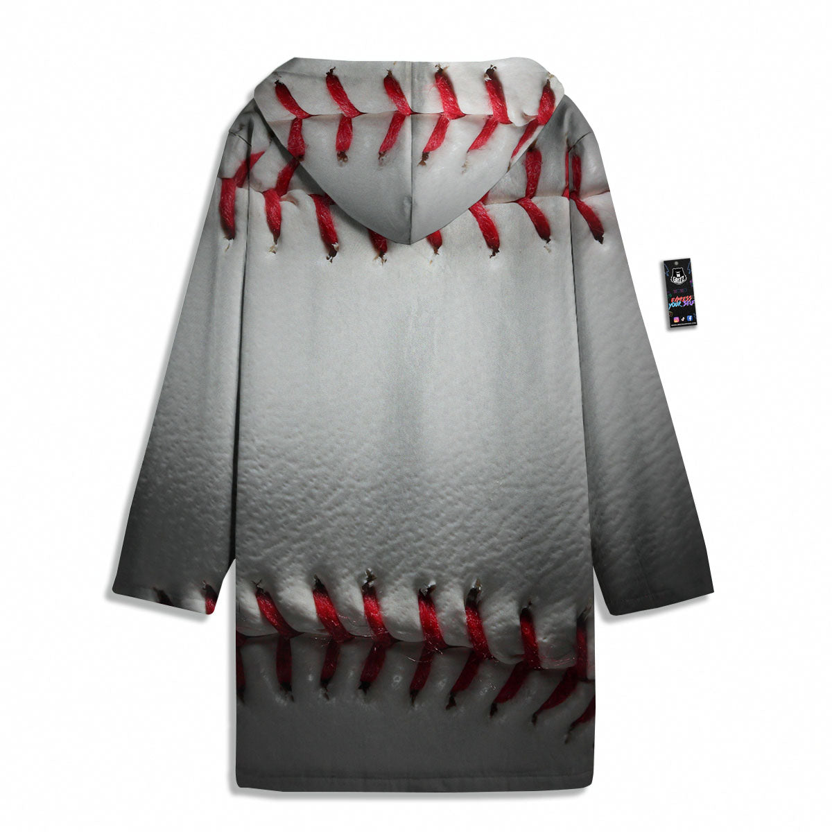 Baseballs Texture Print Men's Windbreaker Jacket-grizzshop