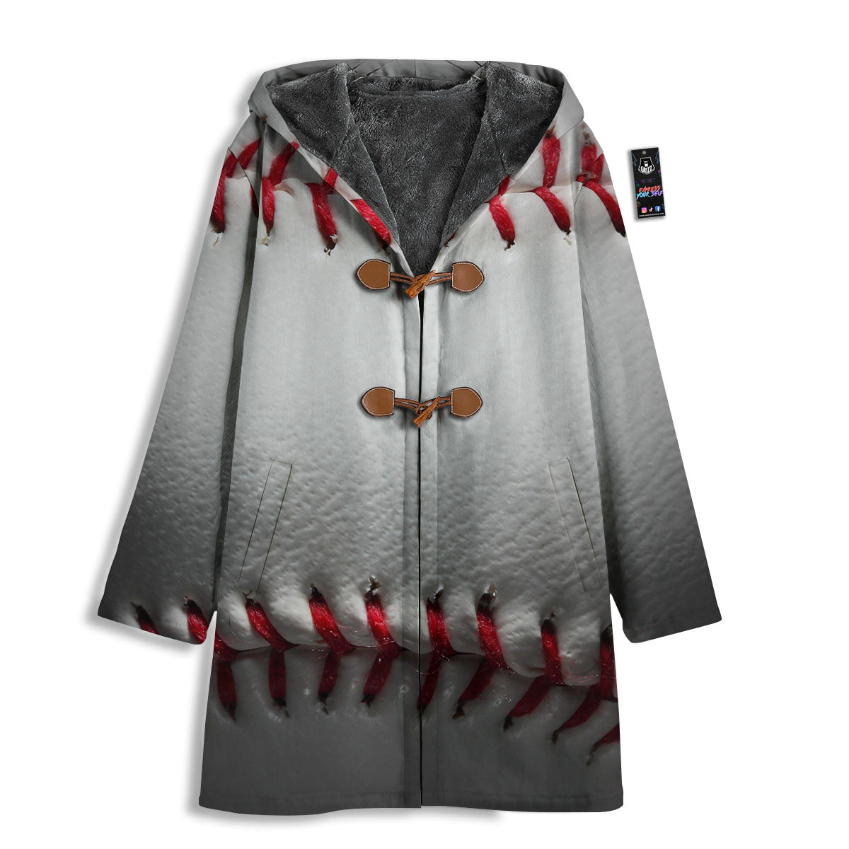 Baseballs Texture Print Men's Windbreaker Jacket-grizzshop