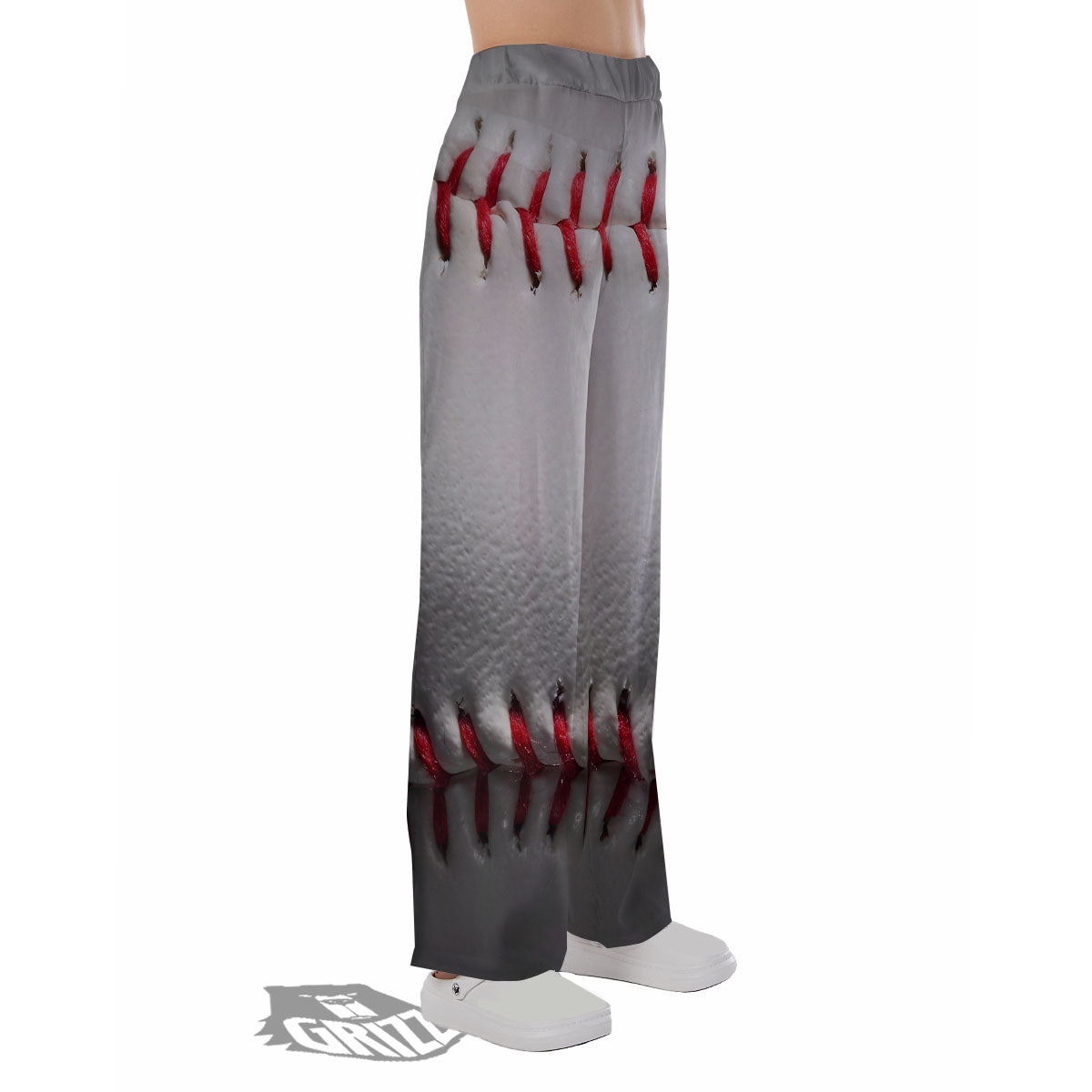 Baseballs Texture Print Pajama Pants-grizzshop