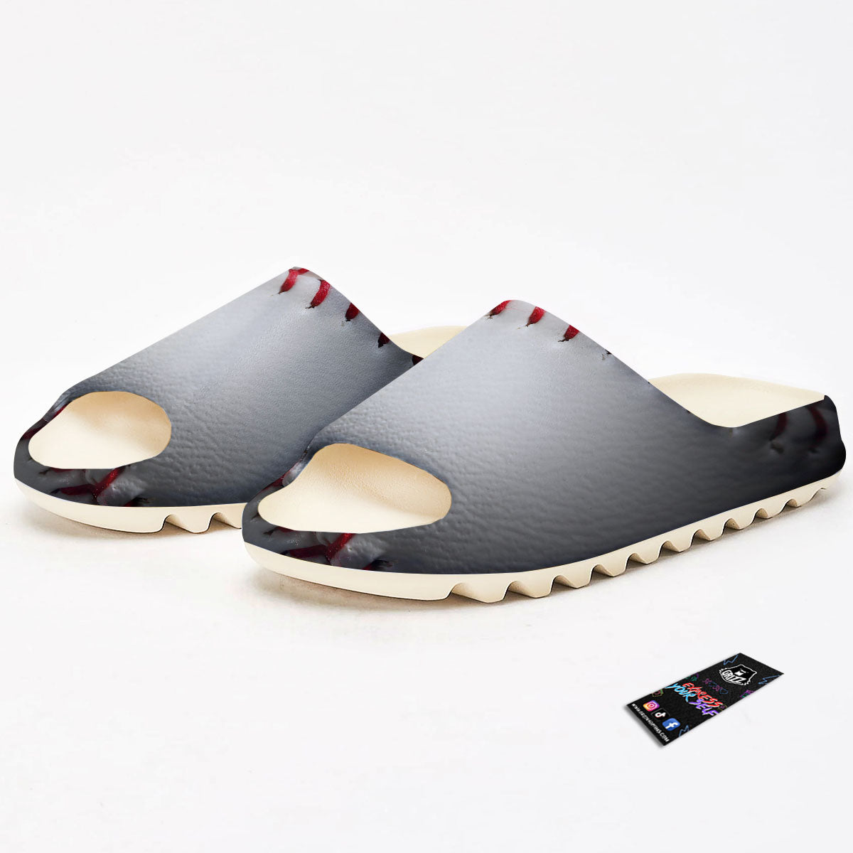 Baseballs Texture Print Sandals-grizzshop