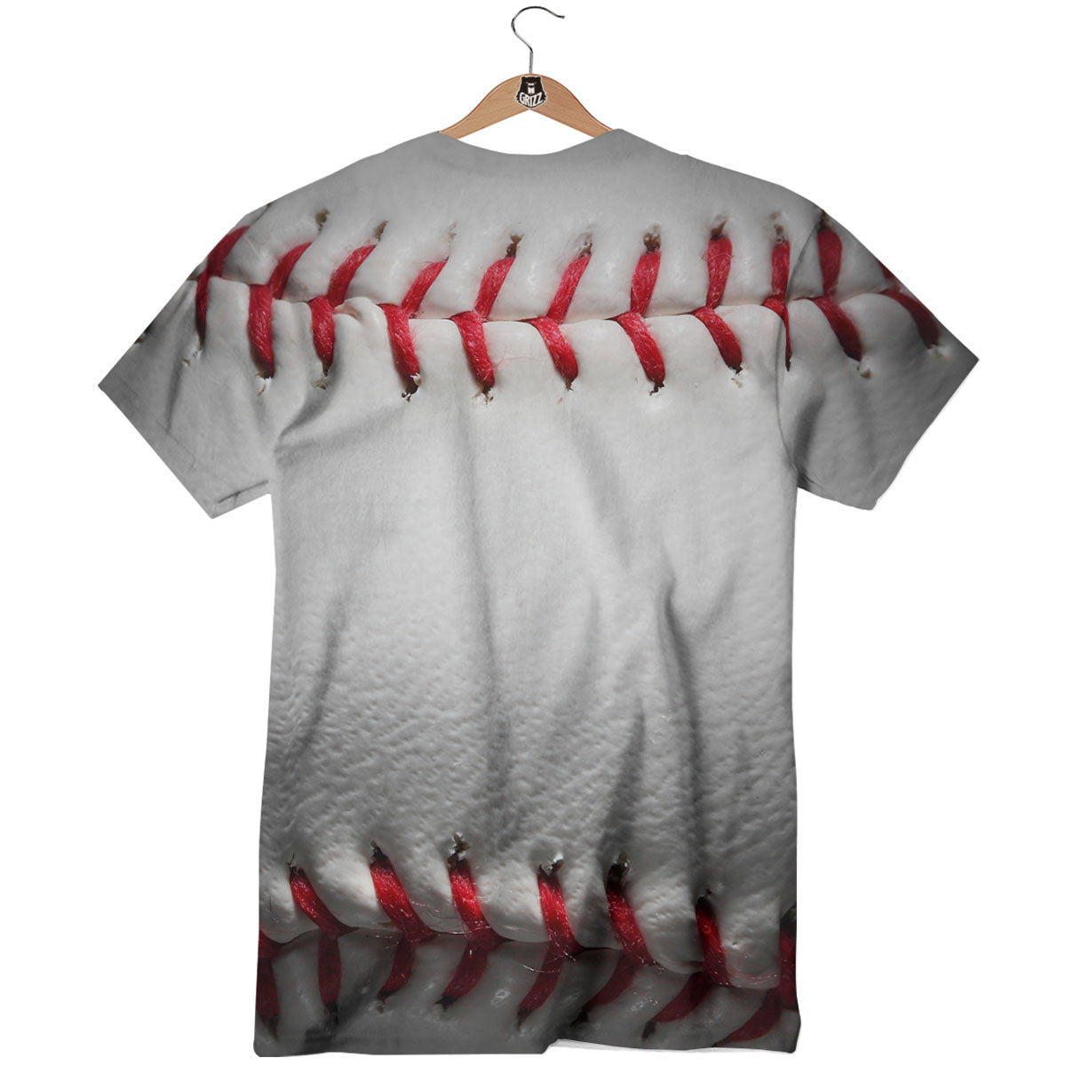 Baseballs Texture Print T-Shirt-grizzshop