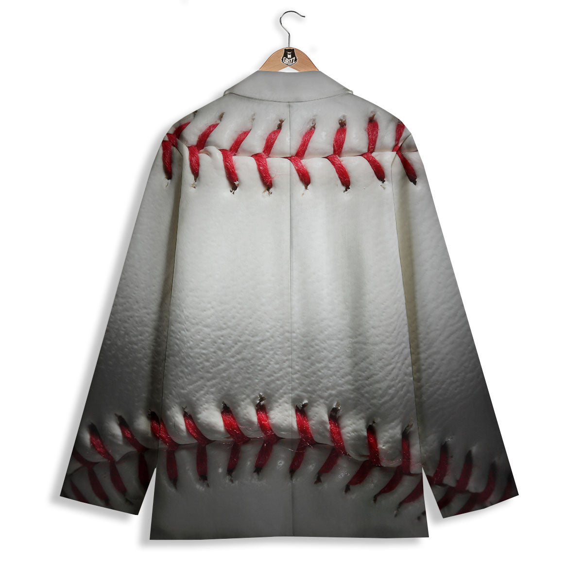 Baseballs Texture Print Women's Blazer-grizzshop