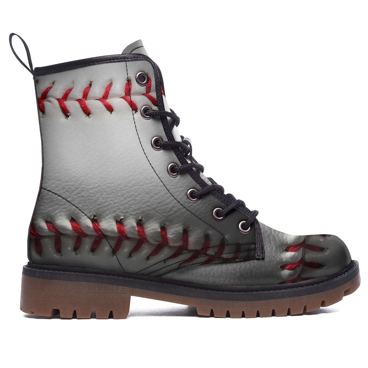 Baseballs Texture Print Work Boots-grizzshop
