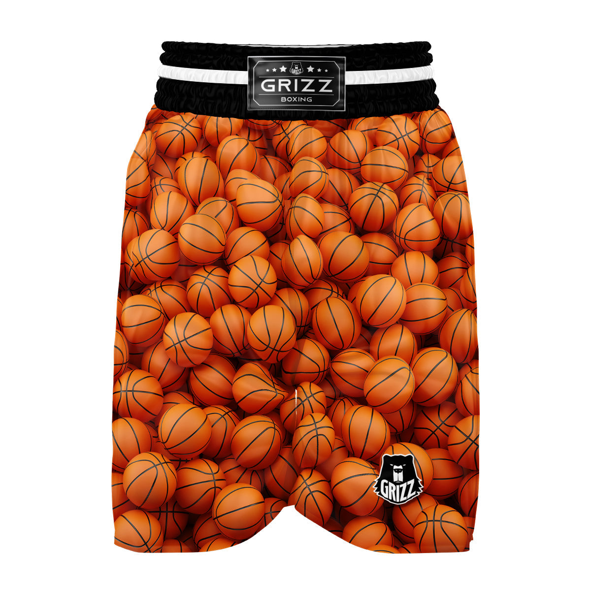 Basketball Pattern Print Boxing Shorts-grizzshop