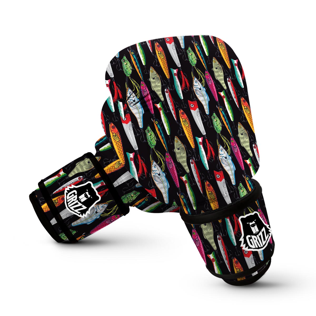 Bass Fishing Bait Print Pattern Boxing Gloves-grizzshop
