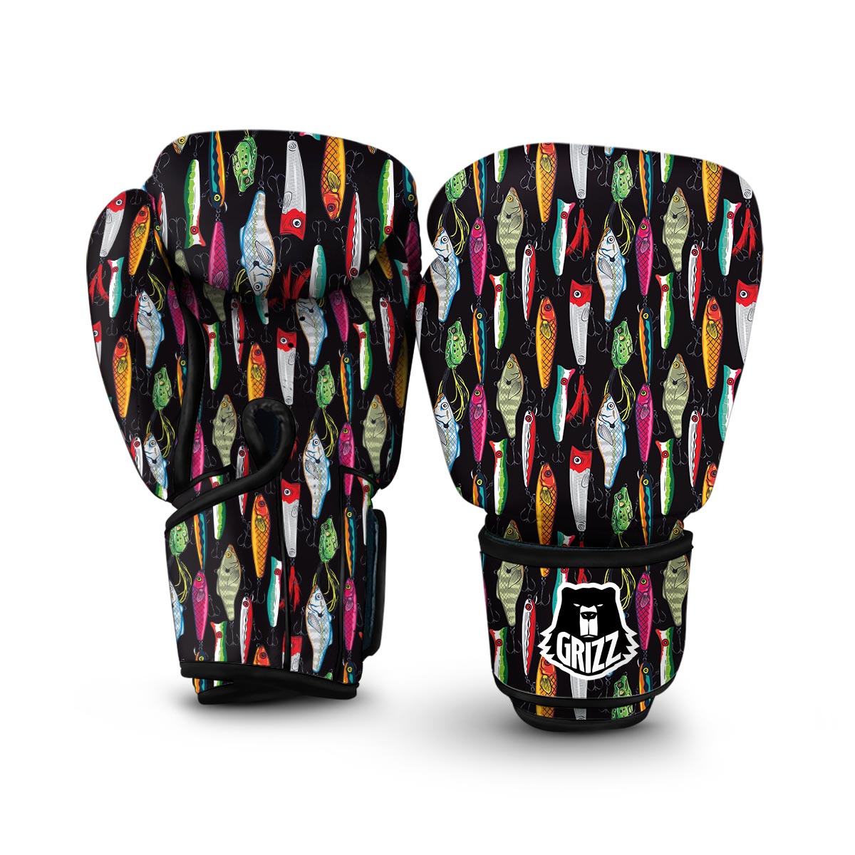 Bass Fishing Bait Print Pattern Boxing Gloves-grizzshop