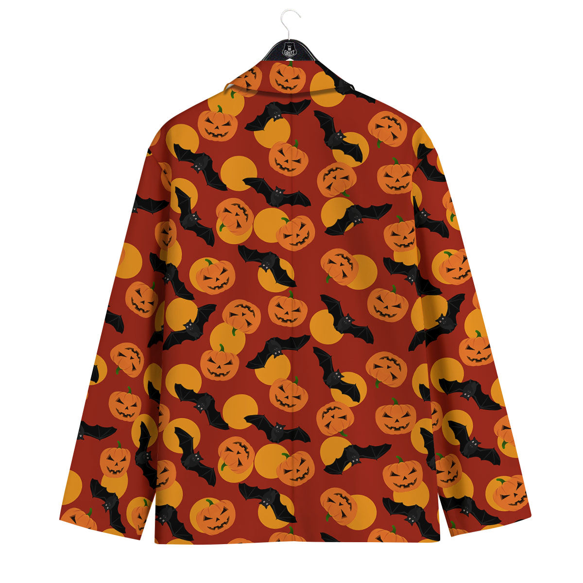 Bat And Pumpkin Halloween Print Pattern Men's Sport Coat-grizzshop