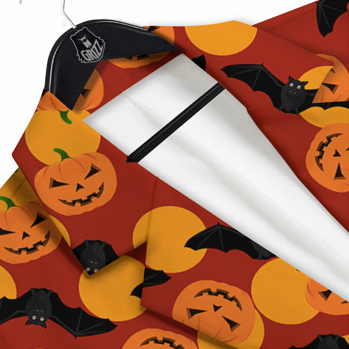 Bat And Pumpkin Halloween Print Pattern Men's Sport Coat-grizzshop