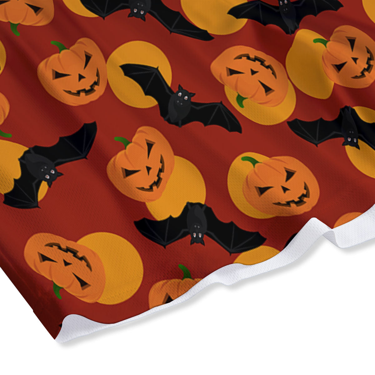 Bat And Pumpkin Halloween Print Pattern Mesh Shorts